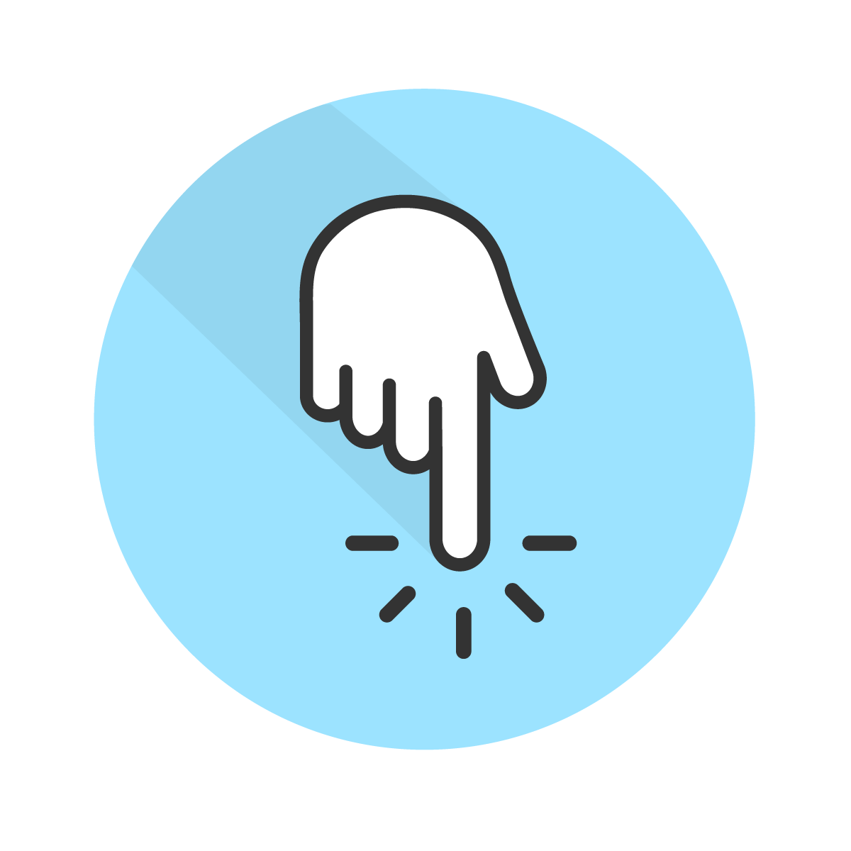 Pngtreeclicking finger icon hand pointer 5091677